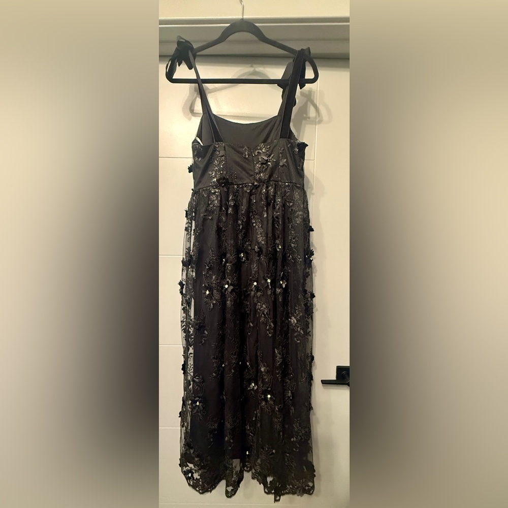 ARULA Black Tulle Floral Dress Size X (XL) - Picture 3 of 4